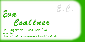 eva csallner business card